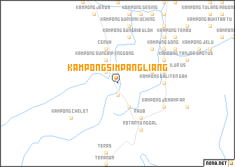 map of Kampong Simpang Liang