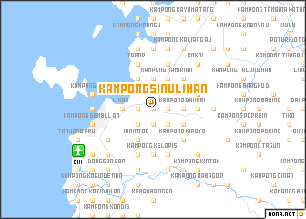 map of Kampong Sinulihan