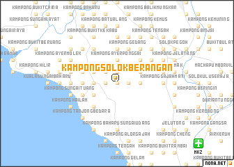 map of Kampong Solok Berangan