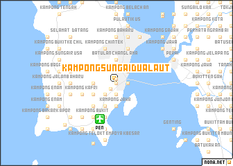 map of Kampong Sungai Dua Laut