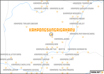 map of Kampong Sungai Gaharu