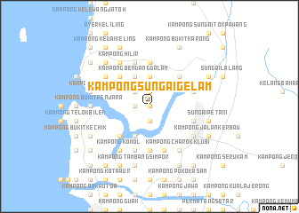 map of Kampong Sungai Gelam