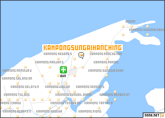 map of Kampong Sungai Hanching