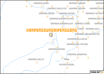 map of Kampong Sungai Penggong