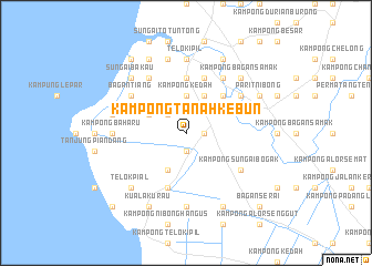 map of Kampong Tanah Kebun