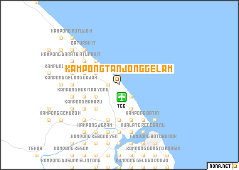 map of Kampong Tanjong Gelam