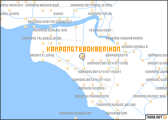 map of Kampong Tebok Berihon