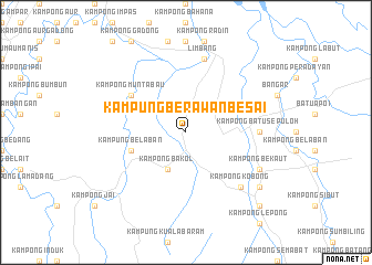 map of Kampung Berawan Besai