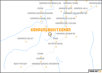 map of Kampung Bukit Koman