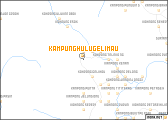 map of Kampung Hulu Gelimau