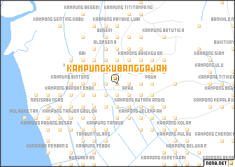 map of Kampung Kubang Gajah