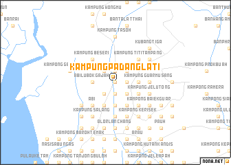 map of Kampung Padang Lati