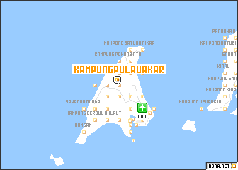 map of Kampung Pulau Akar