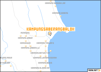 map of Kampung Saberang Balok