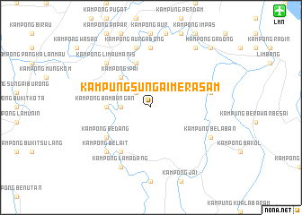 map of Kampung Sungai Merasam