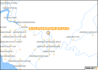 map of Kampung Sungai Samak