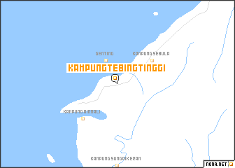 map of Kampung Tebing Tinggi