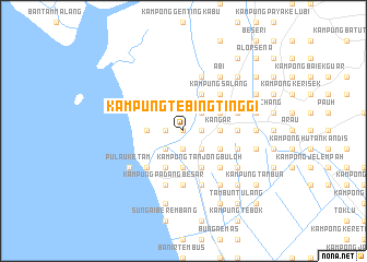 map of Kampung Tebing Tinggi