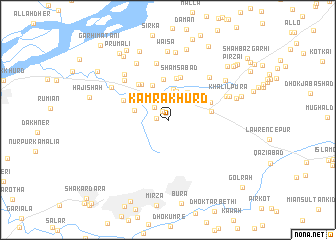 map of Kāmra Khurd