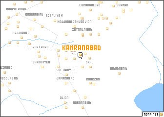 map of Kāmrānābād