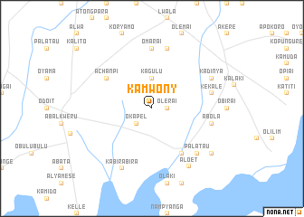 map of Kamwony