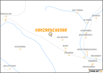 map of Kam Zard Chenār