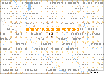 map of Kanadeniyawala Niyangama