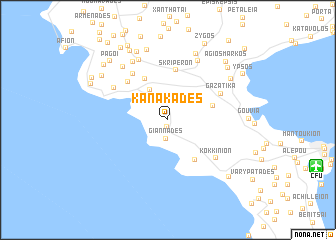 map of Kanakádes