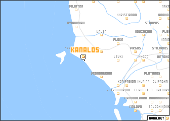 map of Kánalos