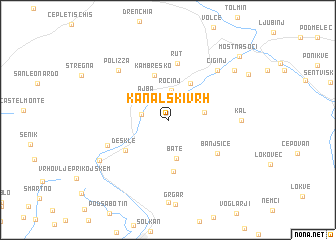 map of Kanalski Vrh