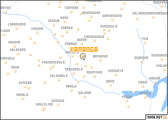 map of Kananga