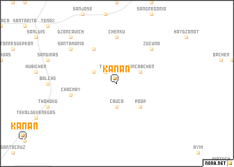 map of Kanán