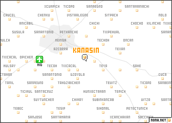 map of Kanasín