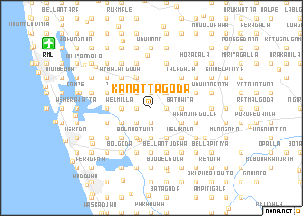 map of Kanattagoda