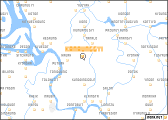 map of Kanaunggyi