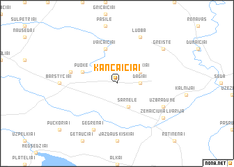 map of Kančaičiai