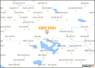 map of Kančėnai