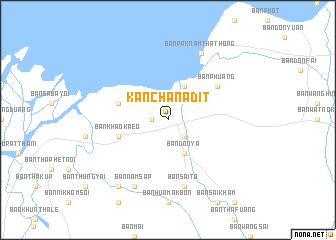 map of Kanchanadit