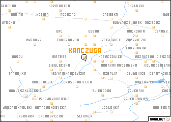 map of Kańczuga