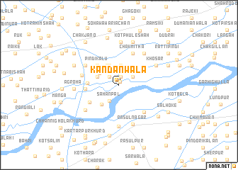 map of Kandānwāla