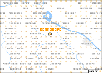 map of Kāndāpāra