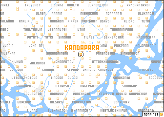 map of Kāndāpāra