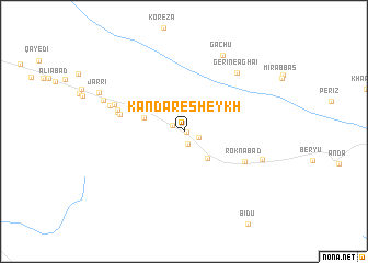 map of Kandar-e Sheykh