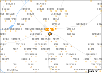 map of Kandé