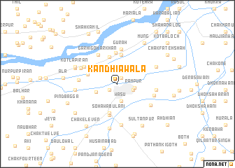 map of Kandhiāwāla