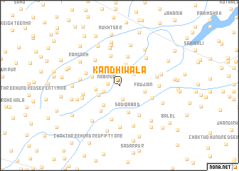 map of Kandhīwāla