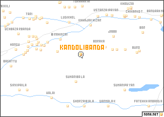 map of Kandoli Bānda