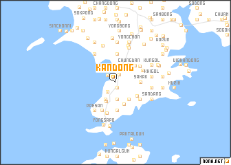 map of Kan-dong