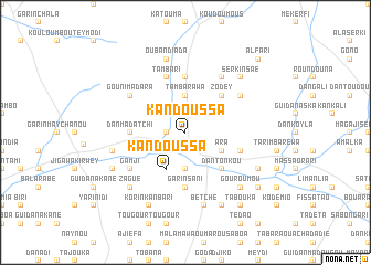 map of Kandoussa