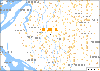 map of Kandowāla